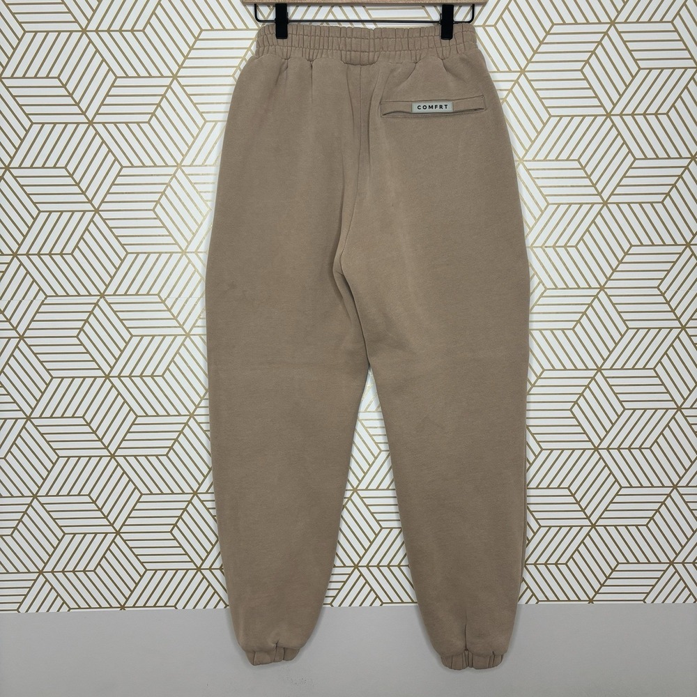 Comfrt Coordinate Jogger Khaki Sweatpants Oversized Pockets Brown Unisex Small - Picture 7 of 9